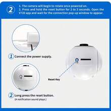 1/2/4pcs 2.4G WiFi Security Camera, Home Security Monitoring Device, 355° Panoramic View, Two-Way Audio, AI Motion Detection & Night Vision, Remote Control Support, Suitable For Indoor Environments. View Live Feed Anytime Anywhere Via APP, Indoor Security Camera Is An Ideal Choice For Christmas, Thanksgiving And Other Holidays - Multicolor - View 4