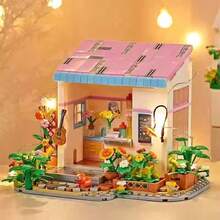 Sunlight Greenhouse Theme DIY Handmade Miniature House Building Blocks, Princess Style Greenhouse Design, Stress Relief Desktop Decor, Suitable For Daily Stress Relief/Home Desk Decoration/Creative Building Blocks - Multicolor - View 2