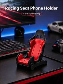 Racing Seat Style Phone Holder, Office Desk Phone Stand, Universal Desktop Smartphone Holder, Suitable For Gaming, Video Watching And Desktop Use - Multicolor - View 8