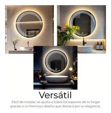 Mirror Front Lamp - Circular Luna 3d -40X40cm - View 6