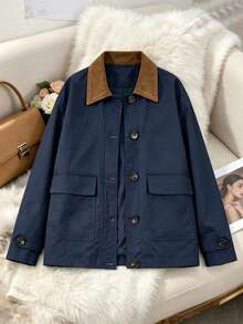 Women Coats - Royal Blue - View 4