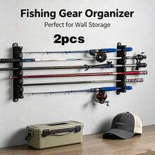 2 buah Rak Penyimpanan Joran Pancing, Tempat Joran Pancing Gantung Dinding, Rak Penyimpanan Joran Pancing Mewah Sederhana, Tempat Joran Pancing Gantung Dinding Horizontal, Rak Penyimpanan Joran Pancing Horizontal, Dapat Menyimpan 6 Joran Pancing, Rak Joran Pancing untuk Pengorganisasian dan Penyimpanan Garasi, Pengatur Penyimpanan Peralatan Pancing, Hadiah Eksklusif untuk Pria Pecinta Pancing (Termasuk Aksesoris Sekrup) - Paket isi 2 (dengan sekrup) - View 2