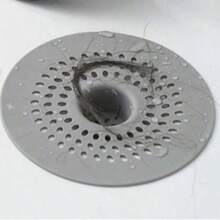 1pc Silicone Drain Filter, Suitable For Shower And Kitchen Sink, Easy To Install, Expandable, White And Gray Available, Round Design With Drainage Holes, Perfect For Bathroom Or Kitchen Use, Perforated Design, Easy Install Filter, Shower Drain Hair Catcher - Multicolor - View 16