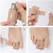 QKC 1pc Solid Color Toe Protector For Home Use - Beige - View 2