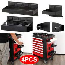 4Pc Magnetic Toolbox Tray Set Tool Box Cabinet Side Shelf Storage Van Workshop - A - View 11