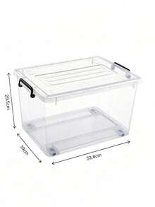 Clear Plastic Storage Box With Black Latching Lid, Stackable See‑Through Organizer Bins, Dust‑Proof Moisture‑Resistant, For Closet Bedroom Garage Pantry, Sort Clothes Toys Sundries, Storage Organizer For Renters Students Family - Multiple Specifications - View 12