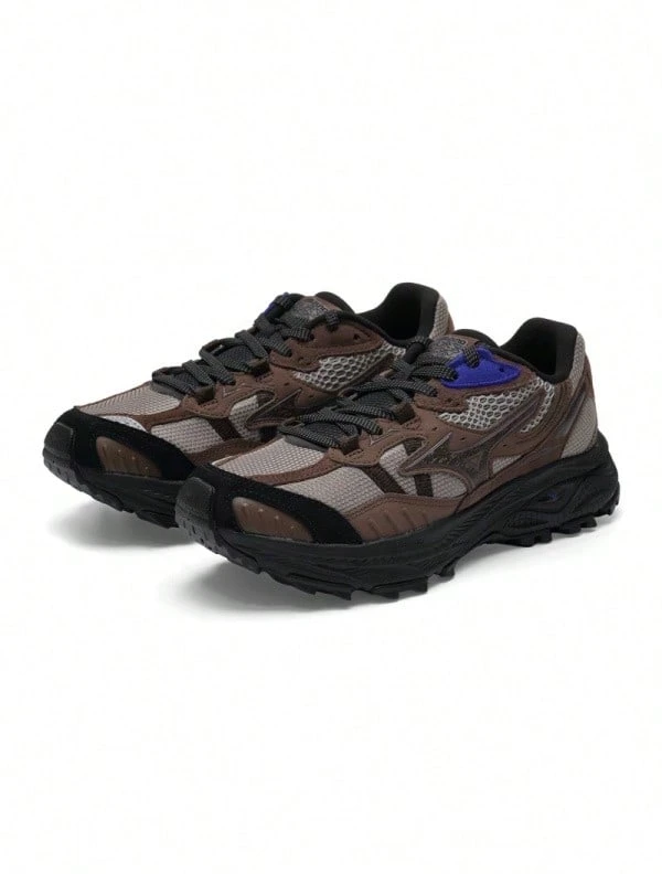 Mizuno New Men's RACER ADV Lightweight Cushioned Casual Sports Running Shoes - Gray/Brown - View 1