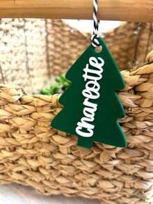 Personalized Christmas Gift Tag, Christmas Tree Name Tag, Christmas Stocking Tags, Christmas Basket Tag, Custom Christmas Tag, Tree Ornament - Christmas Tree Tag - View 3