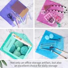 Transparent Snap Button File Bag Office Document Folder Colorful PP Plastic Office Storage Bag - Multicolor - View 7