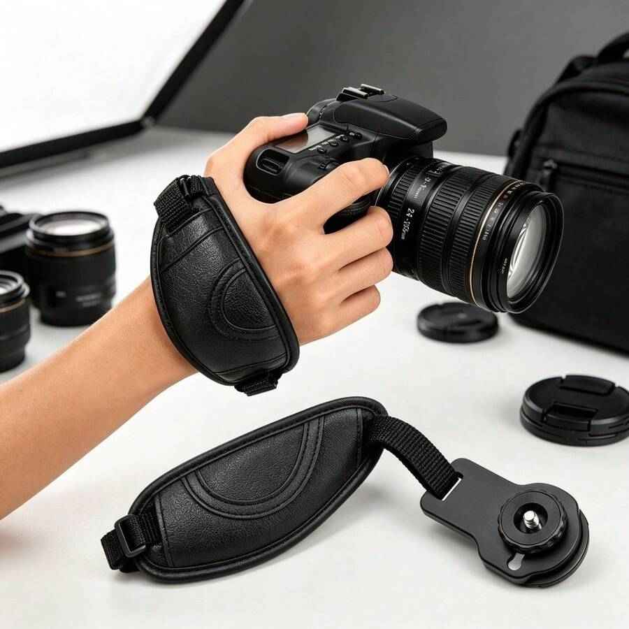 Thickened Camera Wrist Strap, Adjustable Anti-Drop Camera Hand Rope, Suitable For DSLR, Mirrorless, Compact Cameras - View 1