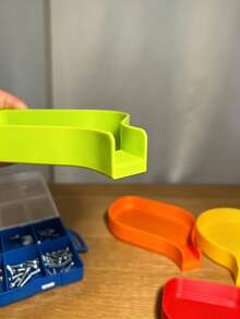 Tool Storage Funnel Tray With Flange Design, Effectively Prevents Screws, Bolts, Small Beads And Other Small Parts From Falling Out. Equipped With A Fully Sealable Sliding Lid, Perfect For Storing Precision Parts. Keeps Your Workspace Clean And Efficient After Use. Very Suitable For Use. - Multicolor - View 4