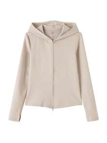 Nike Women's AS W NK CHILL KNIT LS FZ TOP Sports Running Training Hooded Knit Cardigan IM8380-236 - White/Off-white - View 1