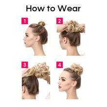 6 Inch Large Wave Elastic Hair Scrunchie - Multicolor - View 6