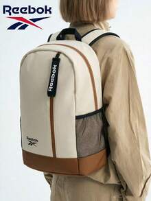 Reebok Colorblock Backpack, Minimalist Large Capacity Commuter Bag, Student Laptop Backpack, Reebok Large Capacity Casual Backpack, Lightweight And Comfortable For Shoulders, Unisex - White - View 3
