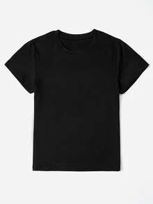 Plus Size Women's Casual Graphic Tee Letter Print Daily Tops Crew Neck Short Sleeves Funny Slogan Tees - Black - View 2