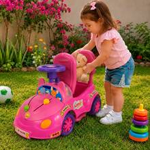 Kids Push Ride-Ons - Rose Red - View 7