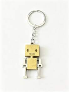 1pc/2pcs Vintage Distressed Metal Robot Keychain, Movable Joint Mechanical Figure Pendant, Bag Charm Gift - Multicolor - View 5