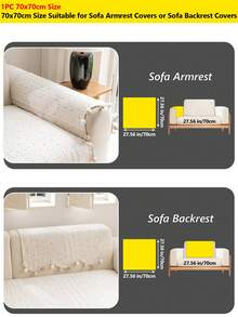 1PC Chenille Colorful Polka Dot Jacquard Sofa Cover, Cream Style Sofa Protective Seat Cushion, Pet Dirt-Resistant, Suitable For 1-4 Seater Sofa Decorative Slipcover, Machine Washable - Beige - View 20