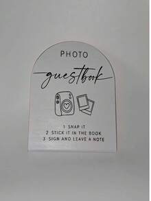 1pc Bohemian Arch Acrylic Wedding Photo Guestbook Frame, Suitable For Wedding, Party, Event, Tabletop Decor - Arch - View 4
