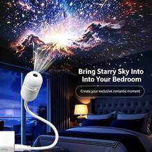 3/12 Lens USB Starry Sky Projection Light, Adjustable Brightness, Suitable For Car Interior, Home, Bedroom, Night Light, Creating Galaxy Atmosphere Lighting - G303 - View 5