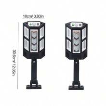 Ultra-Bright Solar Powered Light, High Power Street Light, Outdoor Motion Sensor Solar LED Light, ABS Material, Garden Spotlight, Wall Light, Waterproof Outdoor Multi-Function Garden Light, Suitable For Homes, Camping, Rural Areas And Streets - Black - View 7