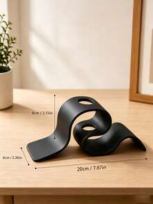 Modern Minimalist 3D Printed Vase, Curved Ribbon Design, Nordic Style Desktop Decor, Suitable For Dried Flowers, Ideal For Home, Office And Living Room - Multicolor - View 15
