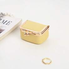 Tas Penyimpanan Perhiasan Mini dengan Klip, Tas Penyimpanan Perhiasan Tekstur Leci PU, Dompet Koin Kecil Portabel, Tas Penyimpanan Cincin, Anting, Earphone, Aneka Warna - MultiWarna - View 21