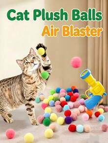 Interactive Launcher Cat Toy Set, Suitable For Cats And Dogs, Indoor Training Shooting Interactive Toy Gun Set, Silent High Elasticity Ball Launcher, Includes 1 Launcher And 20/50 Plush Balls, Suitable For Indoor Cat Use, Soft Colorful Plush Ball Launcher Toy, Suitable For Indoor Kitten Chasing And Playing, Relieve Boredom Pet Interactive Toy. - View 4