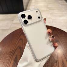 Ốp lưng điện thoại màu trơn tối giản mờ trong suốt khoét camera lớn, chống rơi bao trọn mềm TPU, vỏ điện thoại mờ đơn giản tương thích với iPhone 17/18 Pro Max - nhiều màu - Xem 6
