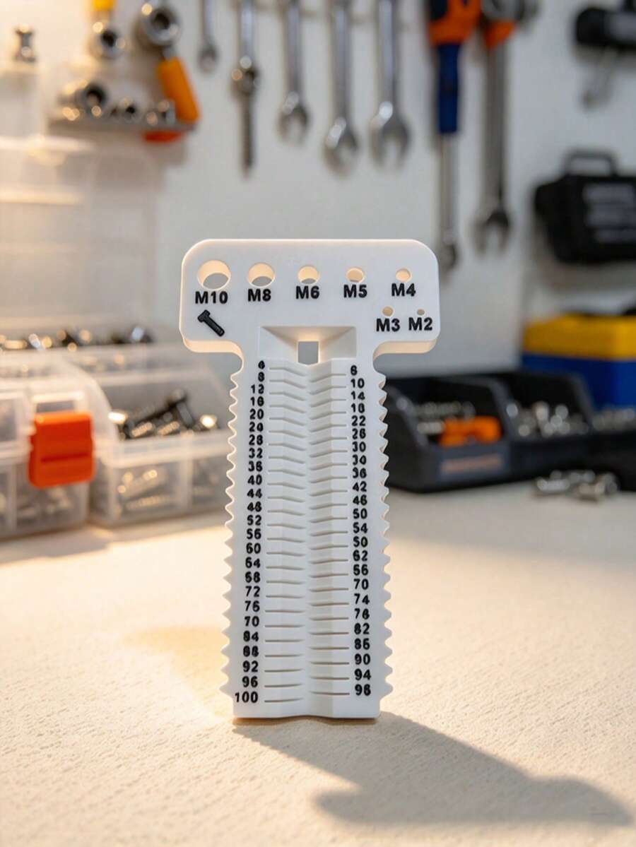Screw Measurement Tool, M2-M10 Bolt Specification Detector, L4-100mm Length Measuring Template, Hardware Thread Size Gauge, Manual Repair Measurement Accessory - Multiple Styles - View 1