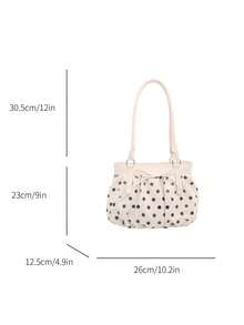 This Stylish And Sweet Polka Dot Shoulder Bag With A Bow Can Easily Hold Everyday Essentials And Also Makes A Perfect Gift For A Friend. - Multicolor - View 9