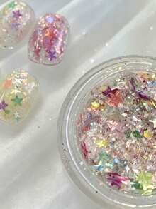 2 Boxes Fall, Autumn, Fall Nails Dreamy Girl Star Cute Youth Series Glitter Sequins Suitable For Autumn Nail Decoration - Multicolor - View 4