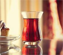 طقم أكواب شاي 6 قطع، سعة 111 مل، أكواب شاي سيراميك للاستخدام المنزلي - شفاف - مشاهدة 6