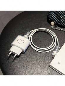 3件裝透明20W EU快充保護殼，相容 13/14/15/16，TPU材質，圓形充電孔數據線套，不含電池，不含電子元件 - 無色 - 查看 2