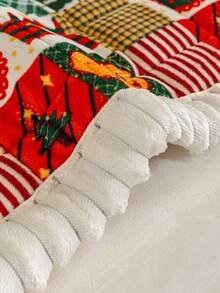 1pc Christmas Pattern Chenille Sofa Cushion Cover, Holiday Home Living Room Sofa Cover, Non-Slip Bottom, Pet-Friendly Scratch-Resistant, Machine Washable, Suitable For 1/2/3/4 Seater Sofa - Multicolor - View 8
