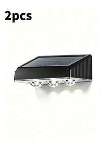 Solar Powered Fence Lights Outdoor, Upgraded Brightness 3 LED Lens Fence Lights, Solar Powered, 10 Fixed Colors And RGB Lights, IP65 Waterproof Solar Lights, Suitable For Backyard/Fence/Stairs/Patio - RGB - View 12
