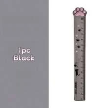 1/2 pièces Règle créative en forme de patte de chat 15cm, Règle en plastique transparent, Règle pour étudiants - Transparent - Voir 11