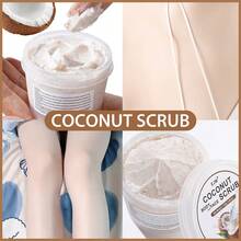 Coconut Foot Scrub, Mild Salt Grains Exfoliates Dead Skin, Deep Cleansing For Body Hands Feet, Gentle And Easy Rinse, Unisex For All Skin Types, Leaving Skin Smoother - Coconut - View 8
