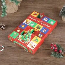 5Pcs Christmas Advent Calendar Box 24-Grid Christmas Countdown Fillable Empty Box Kids Gift New Year Party Supplies Home Decor - Tree - View 6