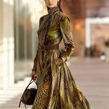 Women Short Dresses - Green - View 2
