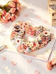 Opjoys 1pc Floral Pattern Greeting Card, Butterfly Daisy 3D Pop-Up Card, Autumn 3D Card, Suitable For Mother's Day, Spring, Thanksgiving, Birthday, Wedding, Valentine's Day And Other Occasions (Includes 1 Envelope + 1 Handwritten Card + 1 3D Card) - Multicolor - View 10