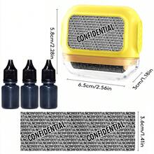 New Wide Anti-Identity Theft Protection Roller Stamp + 3 Refill Bottles Set, Protect Your Privacy And Security (Dream Purple/Warm Yellow/Moon White) Morandi Color Privacy Confidentiality Stamp, Best Friend Gift - Morandi Large Window Privacy Stamp + 3 Refill Set - A005 - View 7