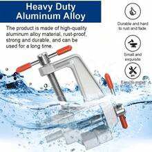 1pc Mini Table Vise, Aluminum Alloy Bench Clamp, Portable Desktop Vice, Adjustable Workbench Holding Tool For DIY Handicraft, Jewelry Making And Wood Carving - Bench Vise - View 11