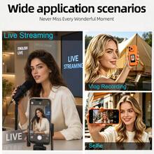 Magnetic Selfie Screen Mirror, Selfie Remote Control Assistant, Rear Camera Selfie Viewfinder, Wireless Real-Time Preview Vlog Monitor, One-Click Focus Adjustment, Magnetic Ring Included, Compatible With Various Smartphones - View 6