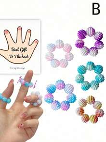 15 Buah Mainan Manik Sensorik yang Dapat Diatur, Tersedia Berbagai Warna, Cocok untuk Dewasa, Mainan Sensorik, Cincin Mainan Jari, Mainan Magnetik Kreatif, Cincin untuk Fokus dan Relaksasi di Kantor - MultiWarna - View 17