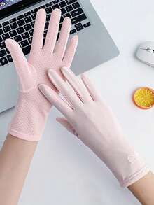 1 Pair Women's Summer Sun Protection Gloves, UV Resistant Thin Design, Anti-Slip Touchscreen For Driving, Cycling And Electric Scooter - A - View 14