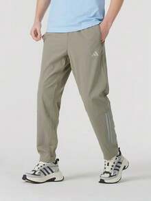 Adidas AEROREADY Men's Khaki Solid Color Comfortable Breathable Durable Casual Pants - Khaki - View 1