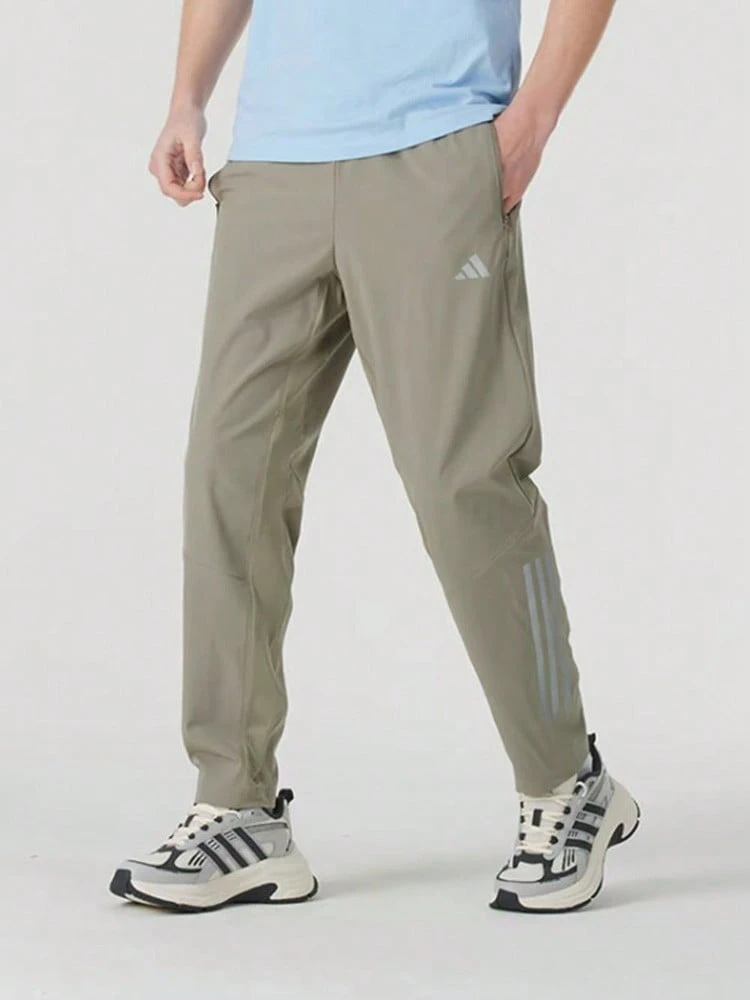 Adidas AEROREADY Men's Khaki Solid Color Comfortable Breathable Durable Casual Pants - Khaki - View 1