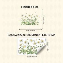1pc Static Window Clings, White Daisy Butterfly Snail Window Stickers, Floral Glass Decals, Reusable Removable Window Art, Home Living Room Bedroom Window Decor, Cute Nature Pattern Static Stickers For Glass Surfaces - Flowers - View 15