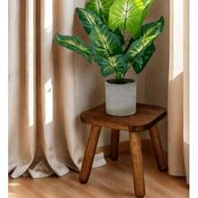 1pc Indoor Plant Stand Wooden Stool Mid-Century Style Wooden Flower Rack Planter Table Suitable For Indoor Plants - Multicolor - View 4